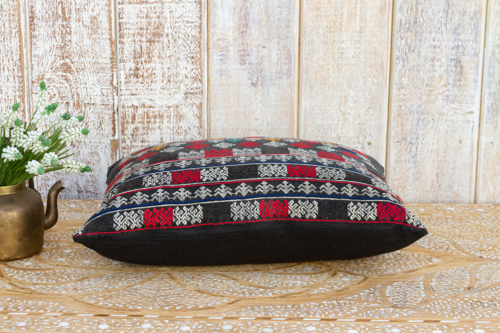Vintage Mayan Brocade Tziquin Pillow