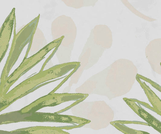 30x60" Spike and Stamp, Floral Print Beach Towel, Green