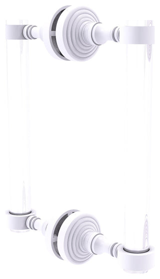 Pacific Grove 8" Back to Back Shower Door Pull, Matte White