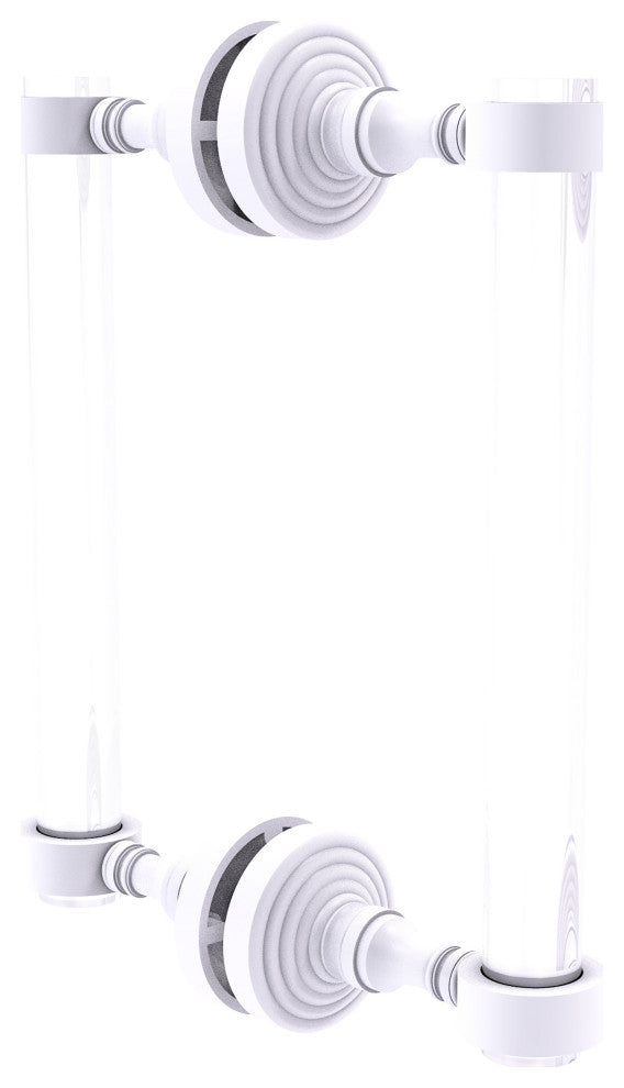 Pacific Grove 8" Back to Back Shower Door Pull, Matte White