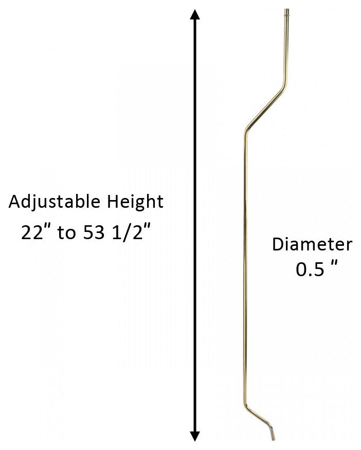 1/2" Brass Finish Stainless Steel Fill Pipe for High Tank Renovators Supply