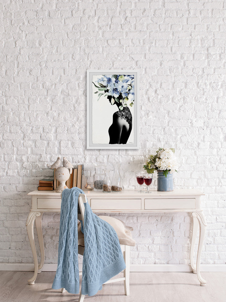 "Midnight Bloom" Framed Painting Print, 8"x12"