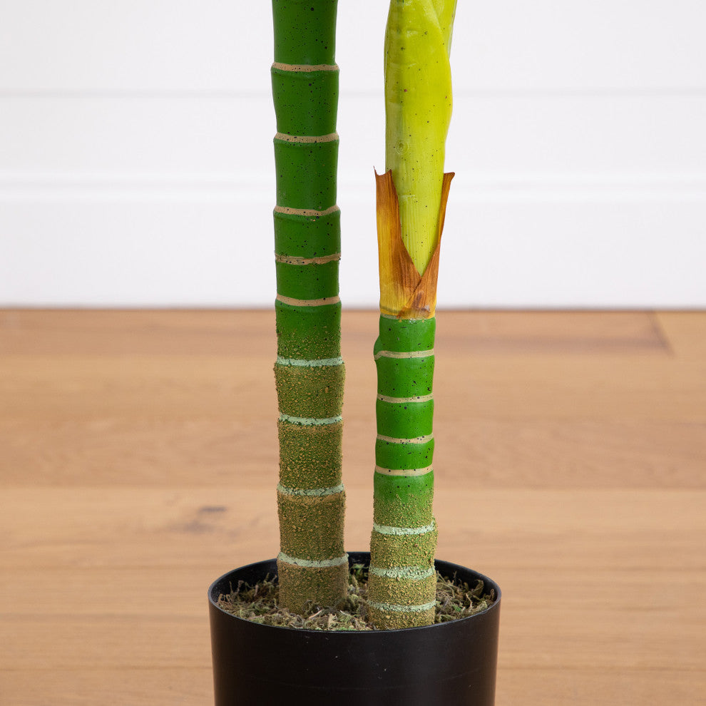 6ft. Artificial Double Stalk Golden Cane Palm Tree