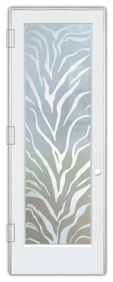 Interior Prehung Door or Interior Slab Door - Tiger Stripes - Primed - 28" x...