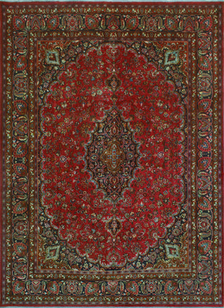 Fine Vintage Distressed Kahan Red/Charcoal Rug, 9'6 x 13'0