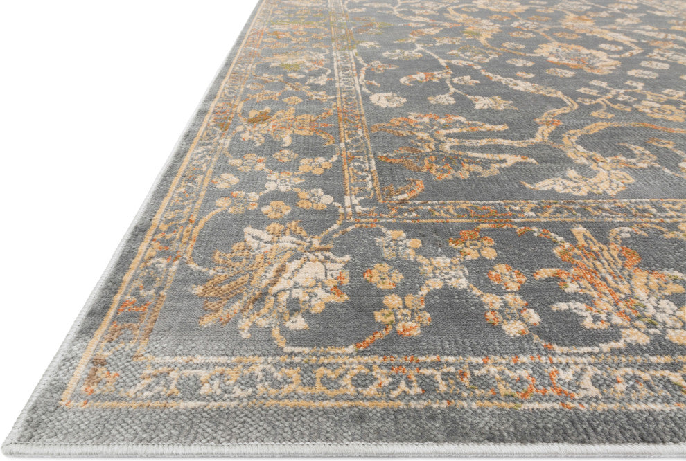 Isadora Rug, Silver and Silver, 6'x9'