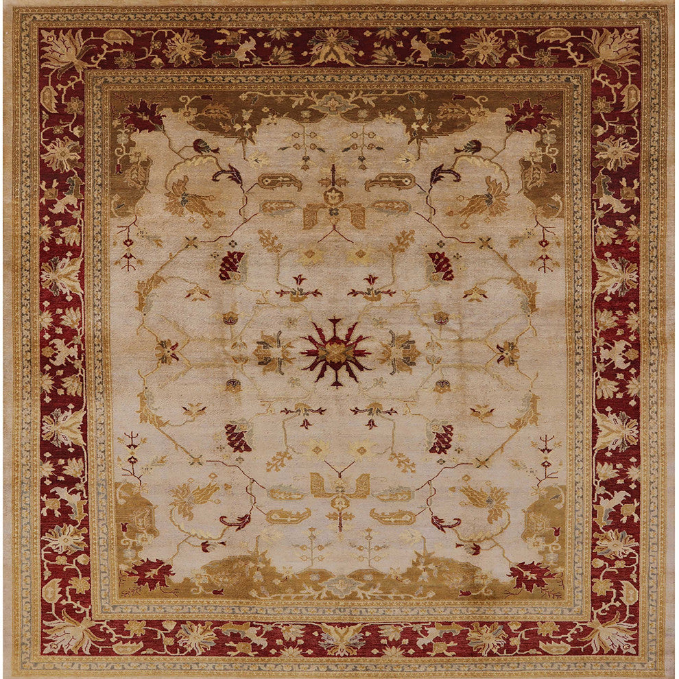 Ahgly Company Indoor Square Mid-Century Modern Area Rugs, 4' Square