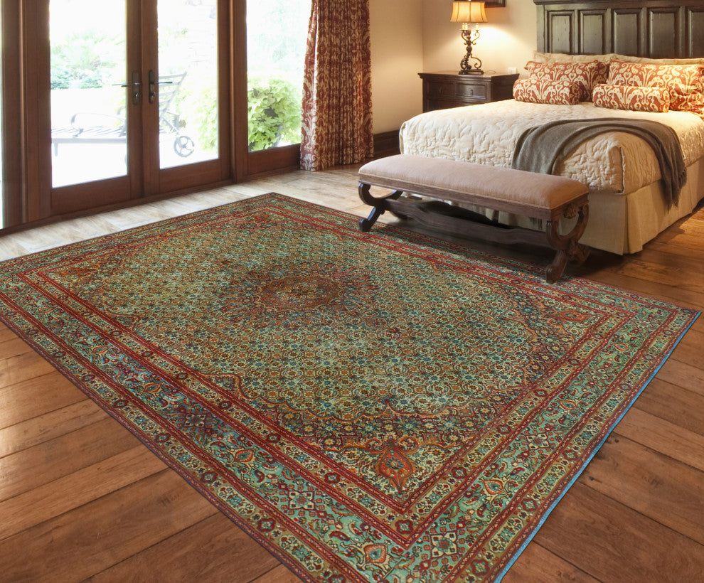 Semi Antique Abiodun Beige/Rust Rug, 7'1 x 10'3