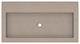 Trough 3619 Bathroom Sink, Earth, No Faucet Holes