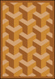 Kaleidoscope Rug, Rooftop, 7'8"x10'9", Wheat