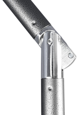 9' Grey Collar Tilt Lift Fiberglass Rib Aluminum Umbrella, Pacifica, Taupe