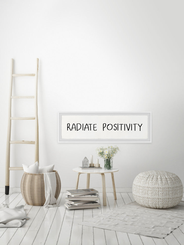 "Power of Positivity" Framed Painting Print, 45x15