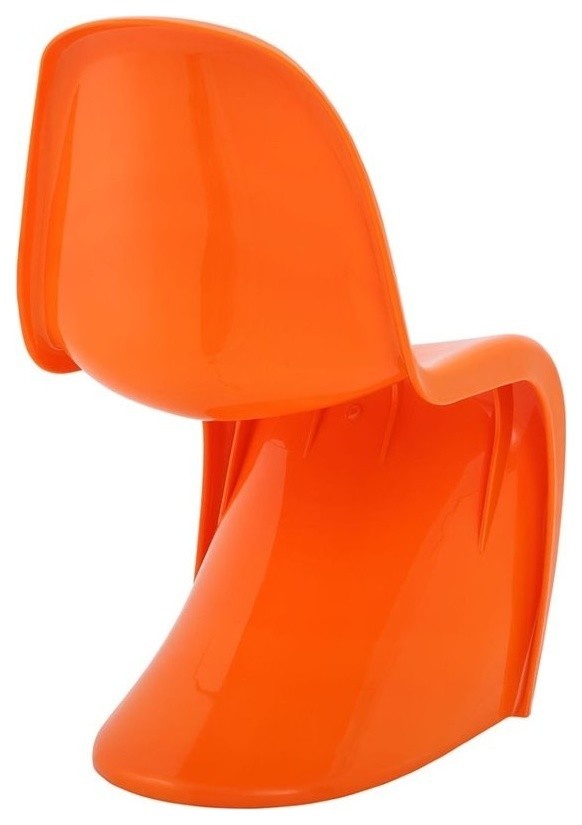 Slither Dining Side Chair in Orange