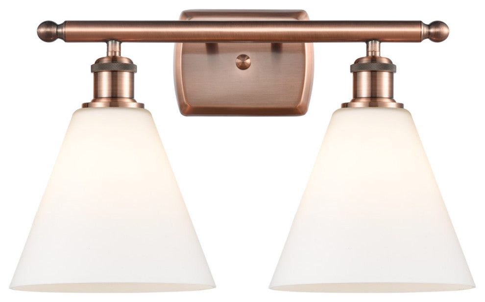 Innovations 516-2W-AC-GBC-81-LED 2 Light Bath Vanity Light, Antique Copper