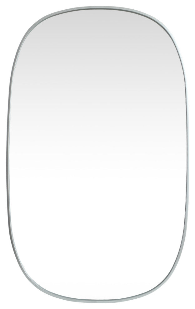 Elegant Lighting MR2B3048 Brynn 30" W x 48" H Oval Framed - Silver
