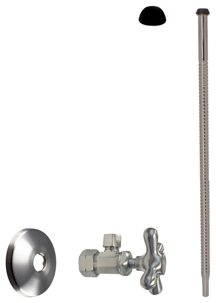 Supply Kit - 5/8" Od X 3/8" Od X 15" Corrugated In Oil Rubbed Bronze, Satin Nickel