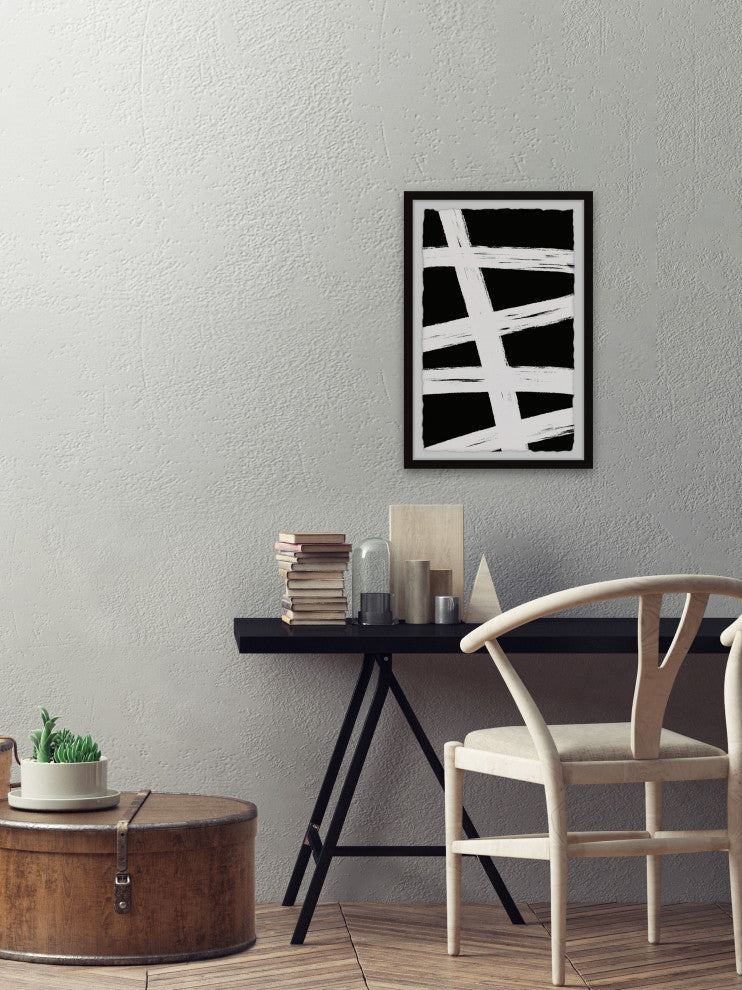 "Wooden Ties" Framed Painting Print, 16x24