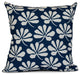 18x18", Floral Outdoor Pillow, Blue