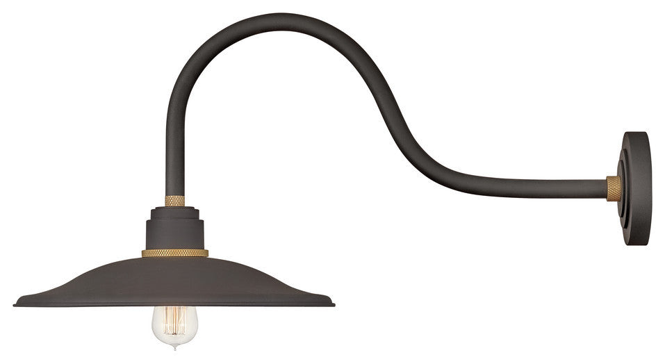 Hinkley Foundry 1-Light Outdoor Wall Mount Lantern, Museum Bronze