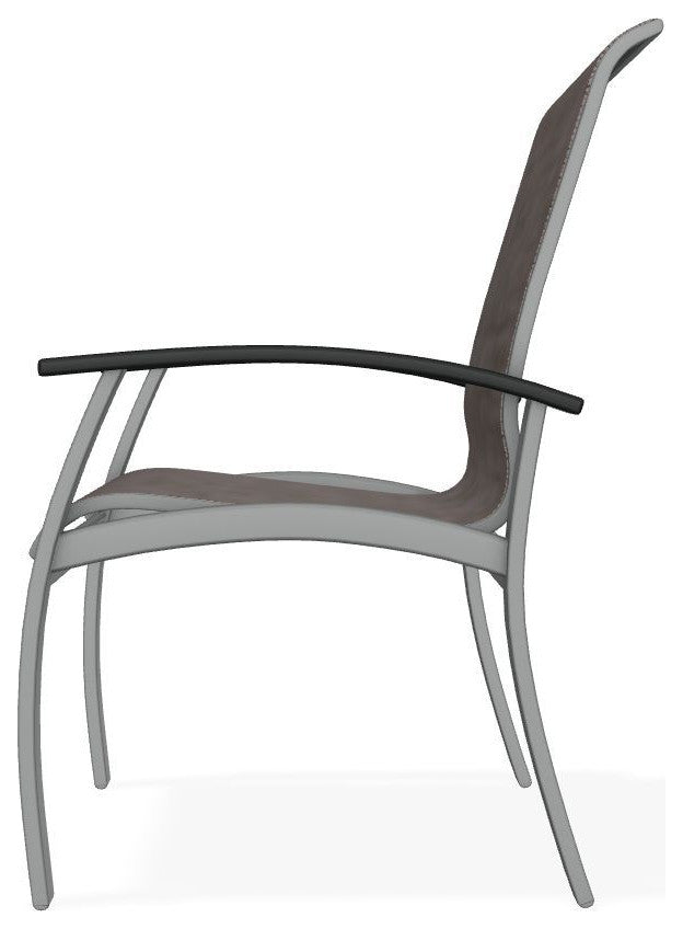 Belle Isle Sling Outdoor Dining Chair, James/Graphite