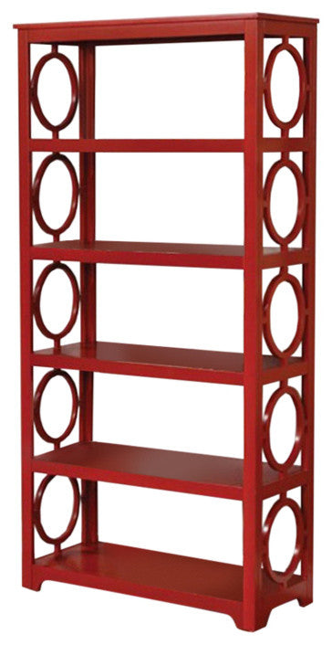 Zoey Contemporary Display Shelf, Red