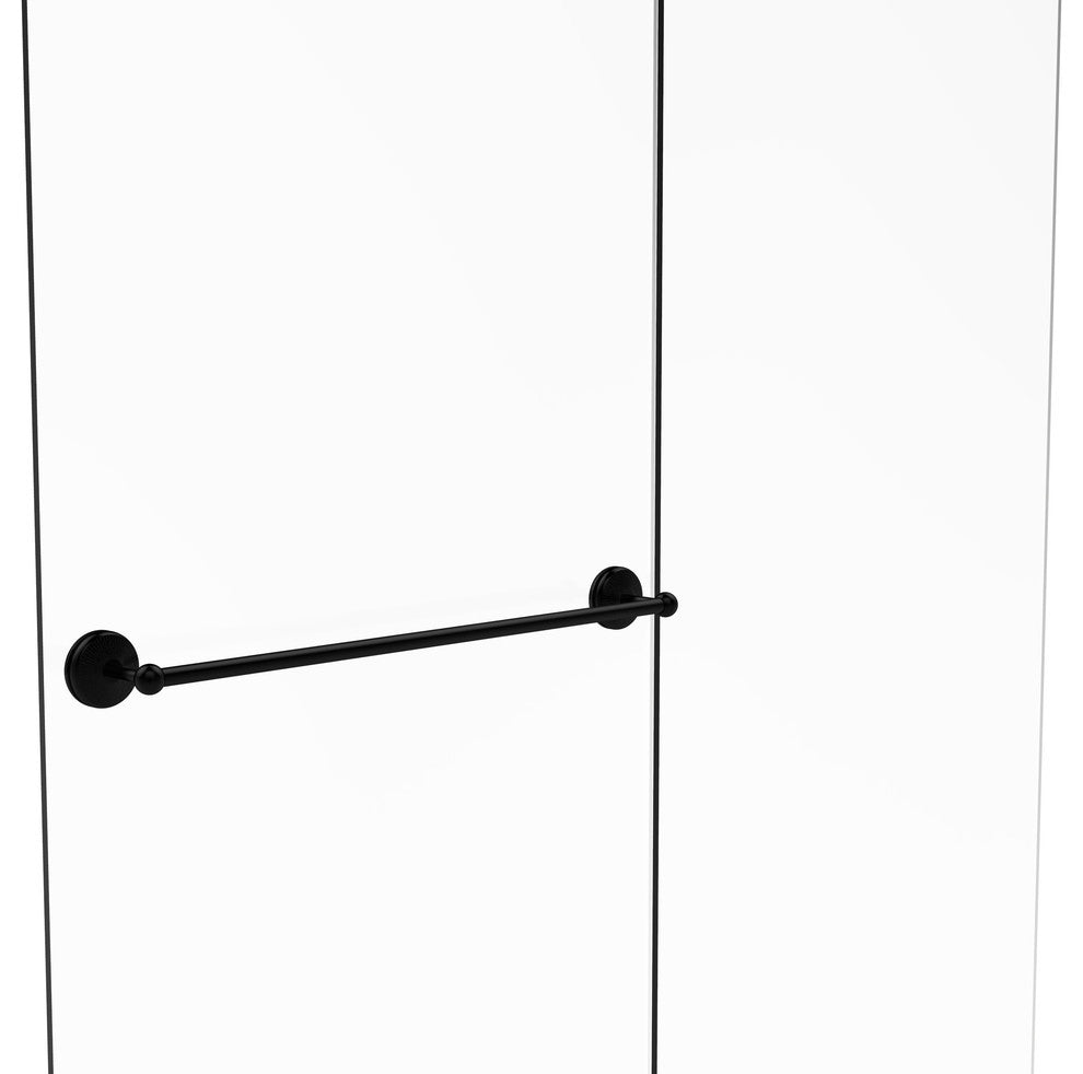 Monte Carlo 30" Shower Door Towel Bar, Matte Black