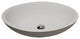 Maine 1-Piece Man Made Stone Sink, Matte White, Key Faucet, Brushed Nickel
