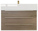 Madison 30" Wall Mounted Vanity With Reinforced Acrylic Sink, Light Oak