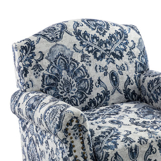 Comfy Armchair With Nailhead Trims, Navy