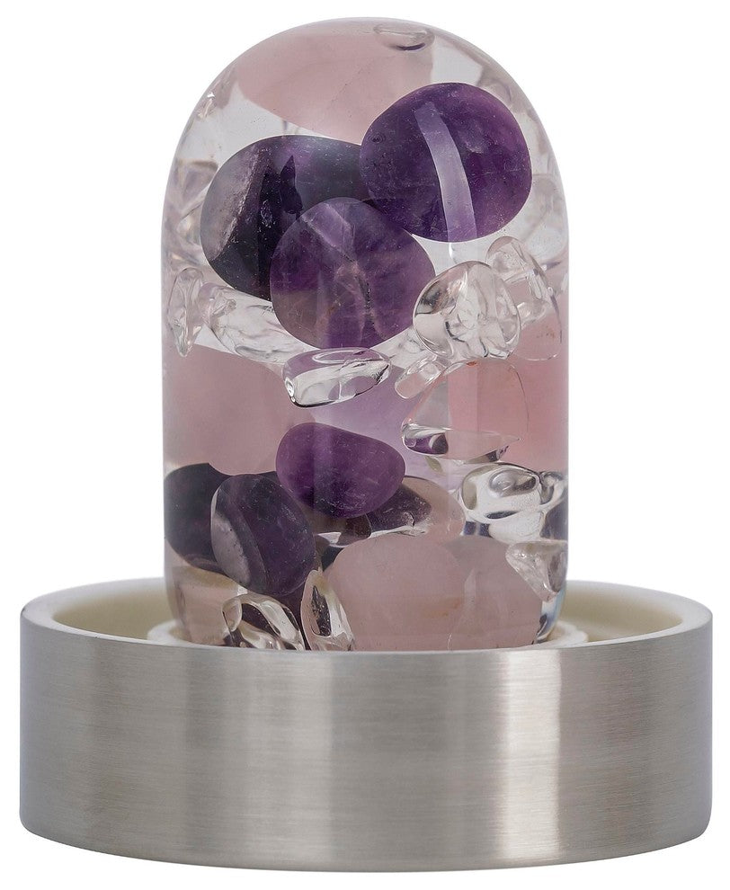Water Bottle, VitaJuwel ViA Gemwater Bottle, White Loop Caps, Wellness