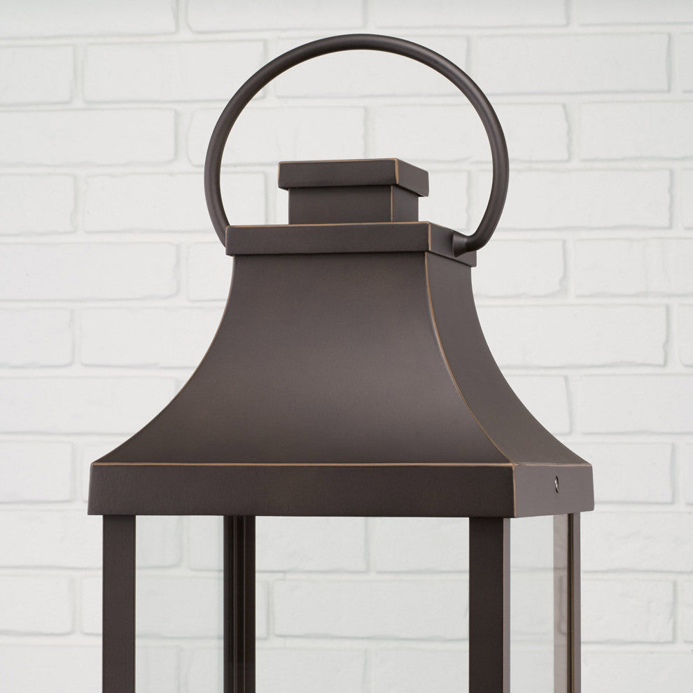 Capital Lighting 946432 Bradford 3 Light 27" Tall Outdoor Single - Oiled Bronze