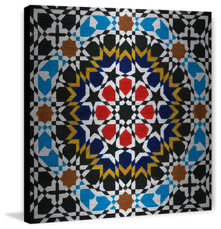 "Prismatic Origins" Painting Print, Brushed Aluminum, 18"x18"