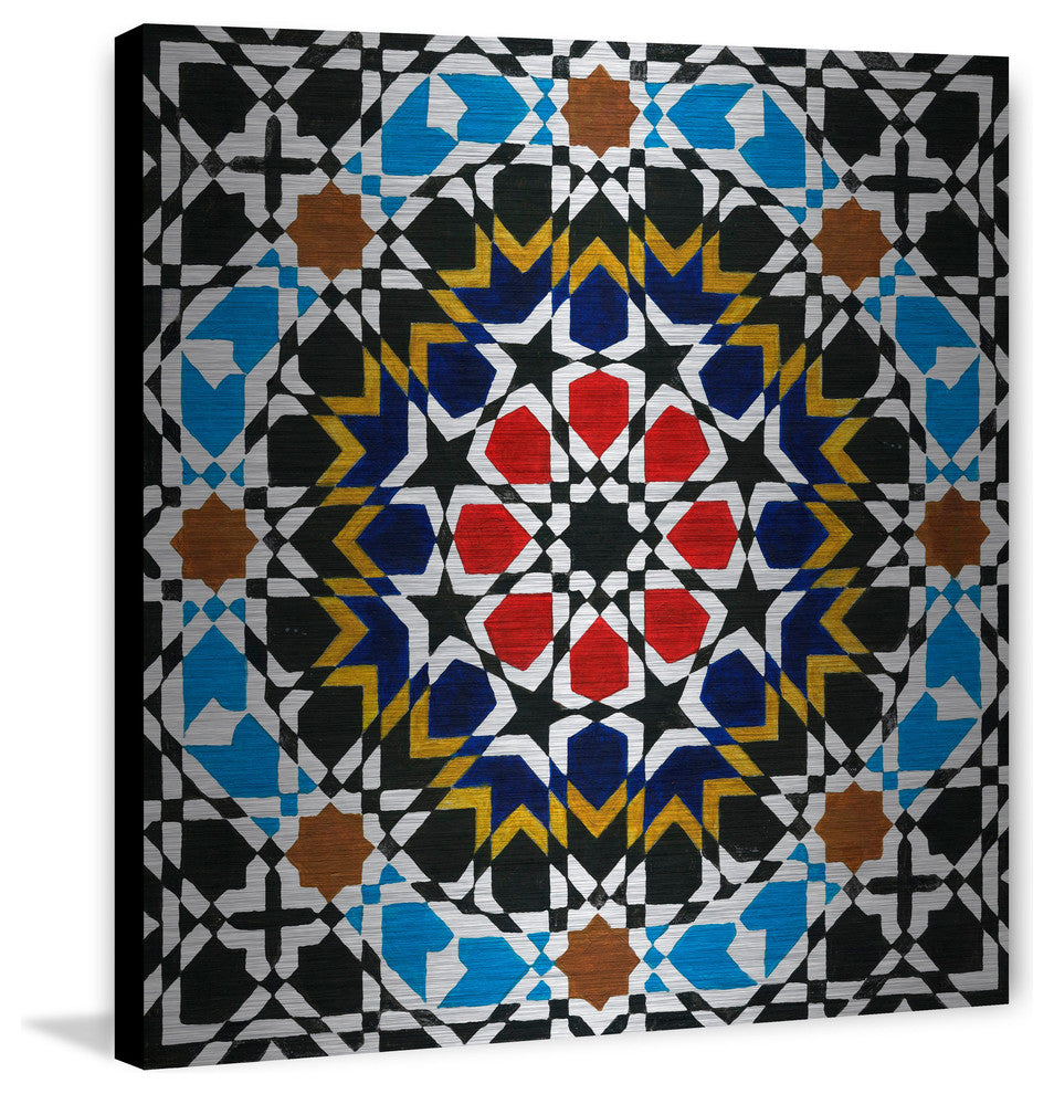 "Prismatic Origins" Painting Print, Brushed Aluminum, 18"x18"