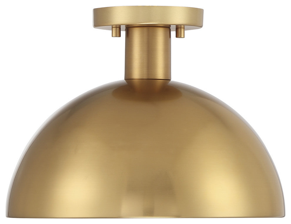 1-Light Ceiling Light, Natural Brass
