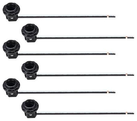 Aspen Creative 21041-06 Candelabra Base Socket Kit in Black (6 Pack)