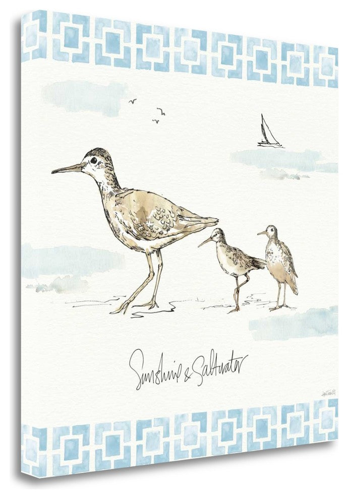 "Sandpiper Sea II" By Anne Tavoletti, Giclee Print on Gallery Wrap Canvas
