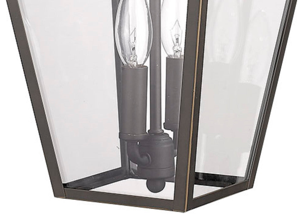2 Light Traditional Porch Lantern in Oiled Bronze