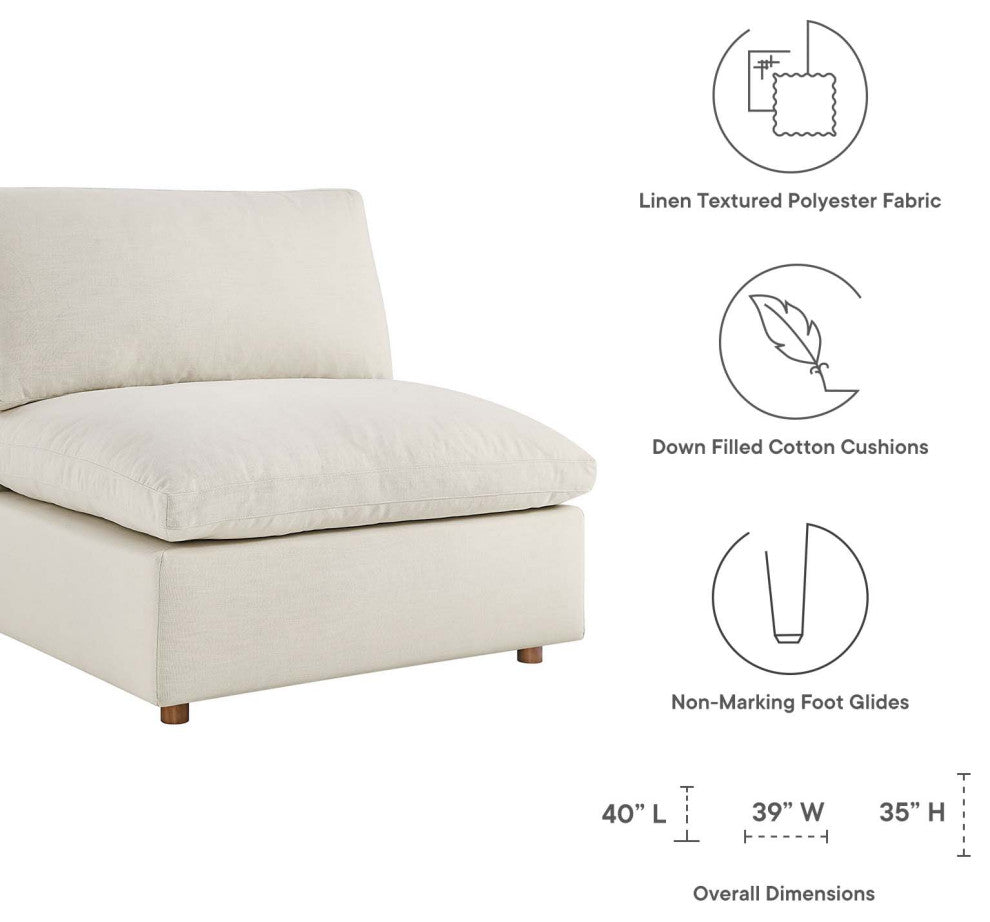 Modular Sectional Deep Sofa Set, Beige, Fabric, Modern, Lounge Cafe Hospitality