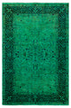 Fine Vibrance, One-of-a-Kind Hand-Knotted Area Rug Green, 4' 7" x 7' 1"