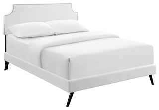 Corene Queen Platform Bed with Round Splayed Legs