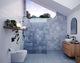 78"x55" Frameless Shower Door Single Fixed Panel, Matte Black