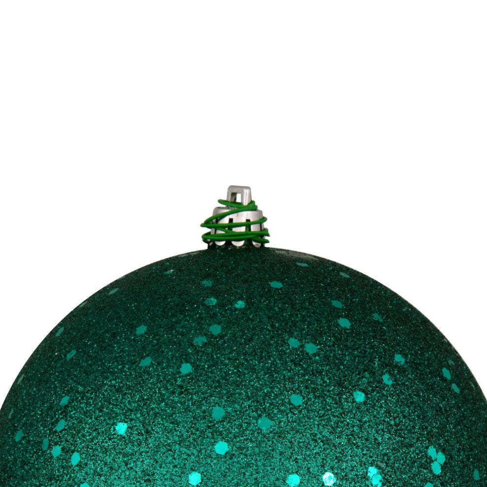 Vickerman N592041Dq 8" Dark Teal Sequin Ball Ornament