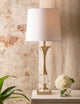 Devi | Elegant Ornamental Traditional Style Metal and Clear Crystal Glass Body