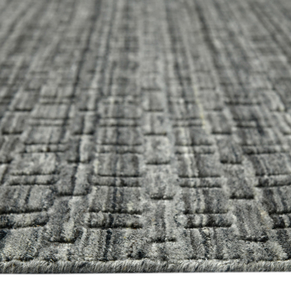 Houston Aliya Area Rug, Dark Gray, 8'9" x 11'9", Geometric