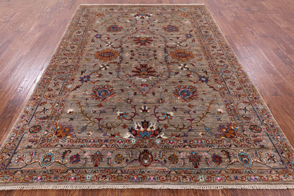 Persian Tabriz Handmade Wool Rug 6' 9" X 9' 6" Q7606