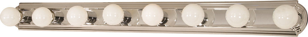 Nuvo 8-Light Incandescent Vanity and Wall Light Fixture, Polished Chrome