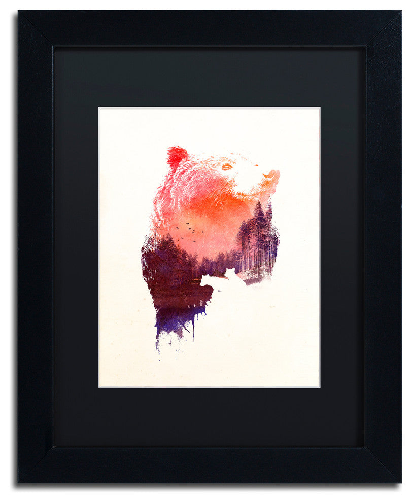 Robert Farkas 'Love Forever' Art, Black Frame, Black Mat, 14x11