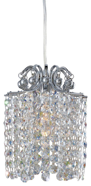 Milieu 1-Light Modern Mini-Pendant by Allegri, Firenze Crystal Blue