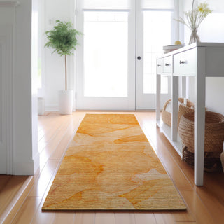 Premium Machine Washable Mayfield AMF509 Orange 2'3" x 7'6" Runner Rug