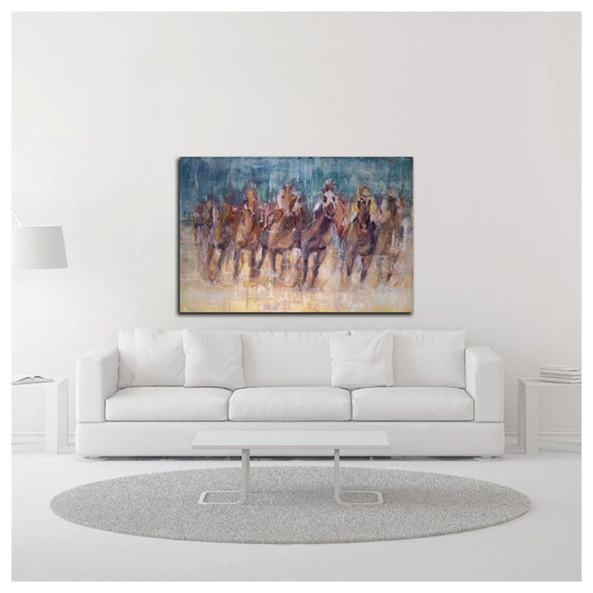 "Final Sprint" by Valtcho Tonov, Print on Canvas, 21"x14"